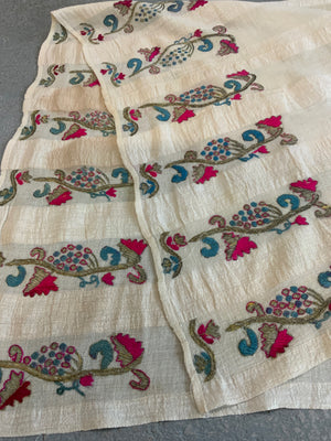 Turkish antique thin cotton towel or bedsheet (208 x 124cm)
