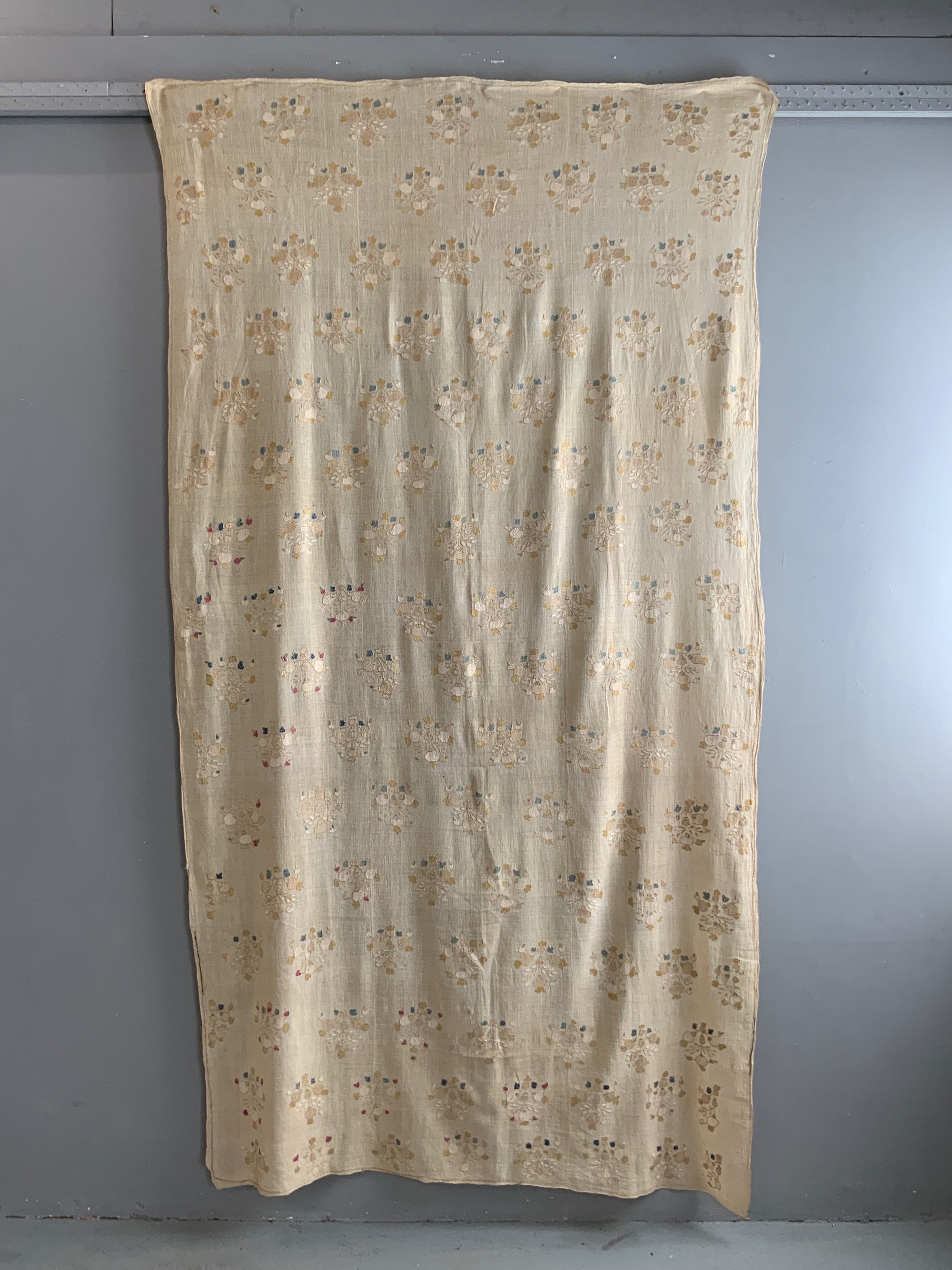 Ottoman antique large pale embroidery (225 x 122cm)