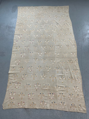 Ottoman antique large pale embroidery (225 x 122cm)