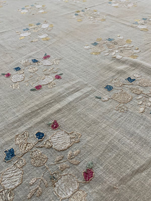 Ottoman antique large pale embroidery (225 x 122cm)