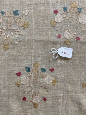 Ottoman antique large pale embroidery (225 x 122cm)