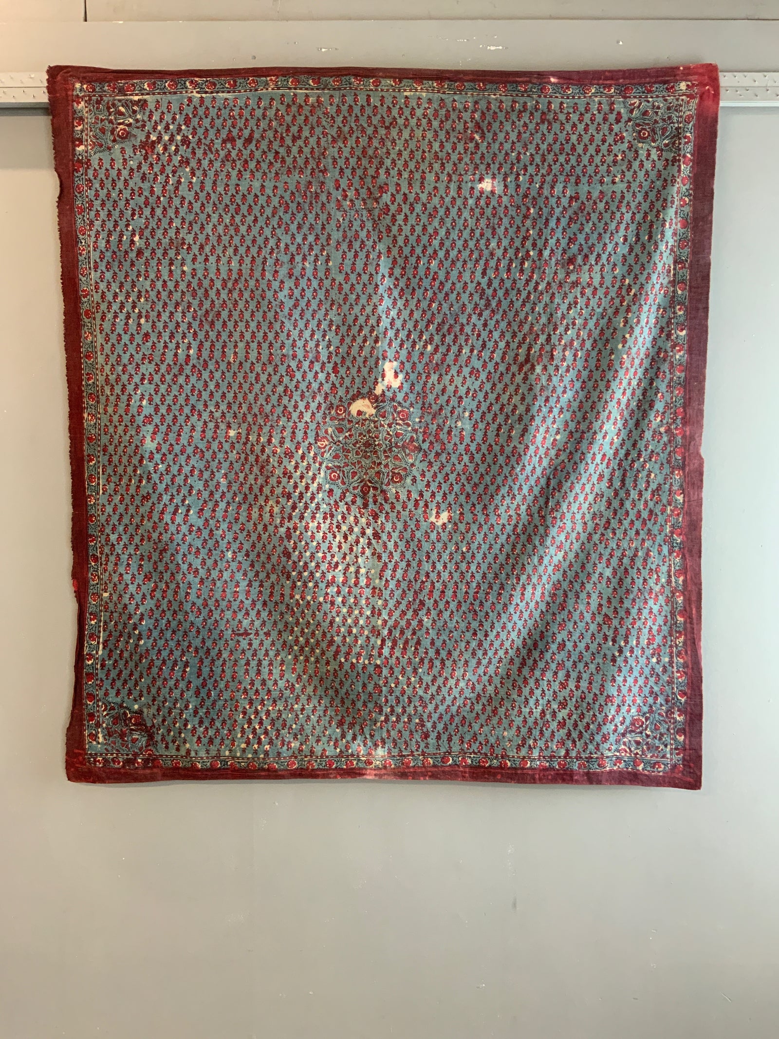 Turkish resist dye block print (136 x 125cm)