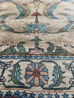 Turkish modern pale ground carpet (308 x 242cm)