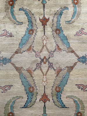 Turkish modern pale ground carpet (308 x 242cm)