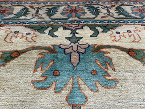 Turkish modern pale ground carpet (308 x 242cm)