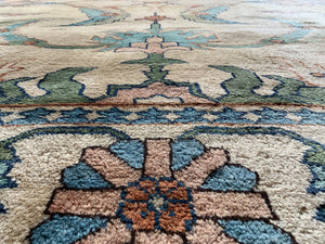 Turkish modern pale ground carpet (308 x 242cm)