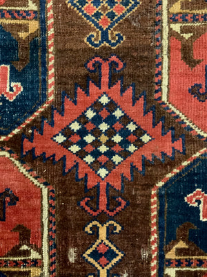 Uzbek antique nomad fragmentary carpet (296 x 129cm)
