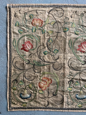 English Queen Anne antique embroidery (93 x 200cm)