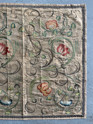 English Queen Anne antique embroidery (93 x 200cm)