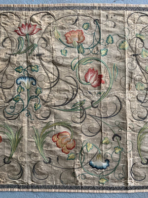 English Queen Anne antique embroidery (93 x 200cm)