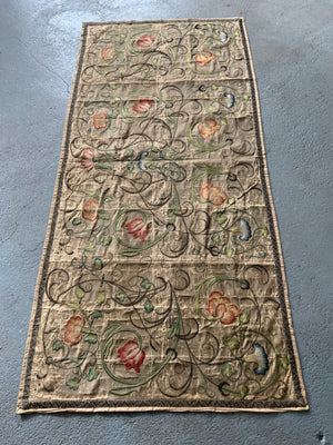 English Queen Anne antique embroidery (93 x 200cm)