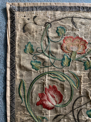 English Queen Anne antique embroidery (93 x 200cm)