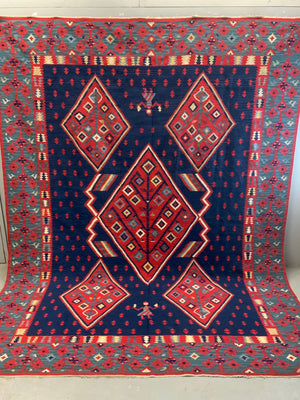Turkish Sarkoy design large kilim carpet (355 x 276cm)