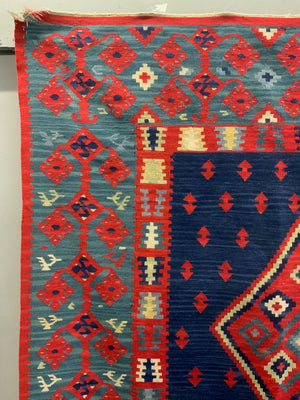 Turkish Sarkoy design large kilim carpet (355 x 276cm)