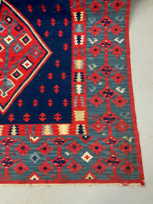 Turkish Sarkoy design large kilim carpet (355 x 276cm)