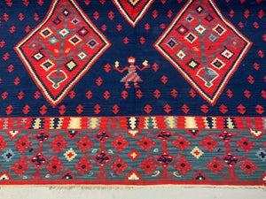 Turkish Sarkoy design large kilim carpet (355 x 276cm)