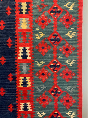 Turkish Sarkoy design large kilim carpet (355 x 276cm)