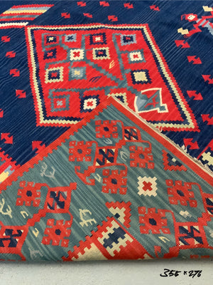 Turkish Sarkoy design large kilim carpet (355 x 276cm)