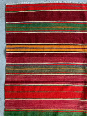 Turkish plainweave striped flatweave (231 x 144cm)