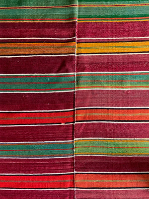 Turkish plainweave striped flatweave (231 x 144cm)