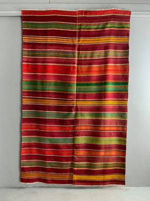 Turkish plainweave striped flatweave (231 x 144cm)