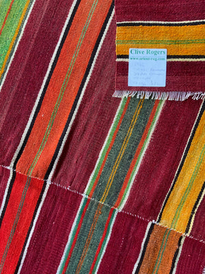 Turkish plainweave striped flatweave (231 x 144cm)