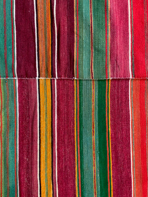 Turkish plainweave striped flatweave (231 x 144cm)