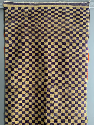 Turkish Tulu chequered rug (174 x 97cm)