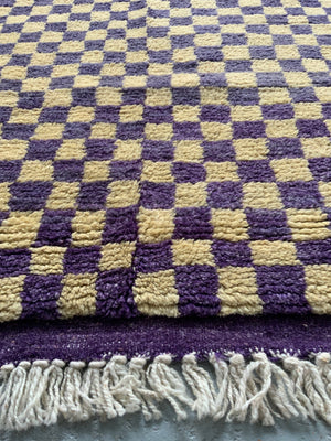 Turkish Tulu chequered rug (174 x 97cm)