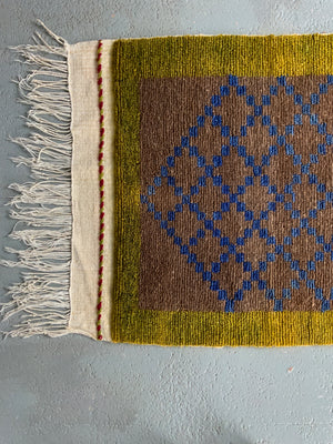 Turkish mohair looped pile Tulu rug (125 x 57cm)