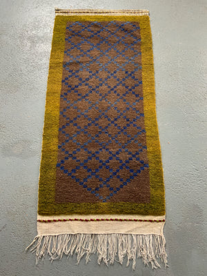 Turkish mohair looped pile Tulu rug (125 x 57cm)