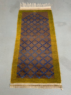 Turkish mohair looped pile Tulu rug (125 x 57cm)