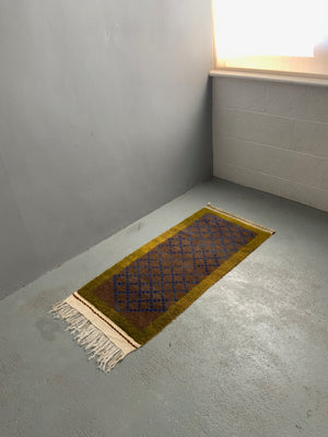 Turkish mohair looped pile Tulu rug (125 x 57cm)