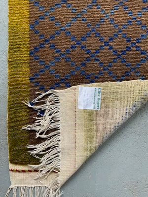 Turkish mohair looped pile Tulu rug (125 x 57cm)