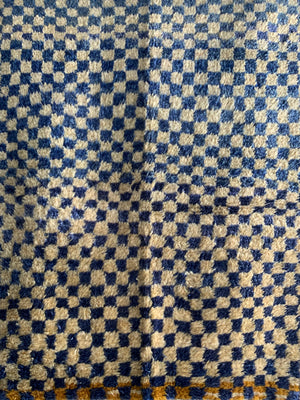 Turkish chequered Tulu rug (140 x 98cm)
