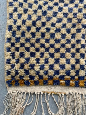 Turkish chequered Tulu rug (140 x 98cm)