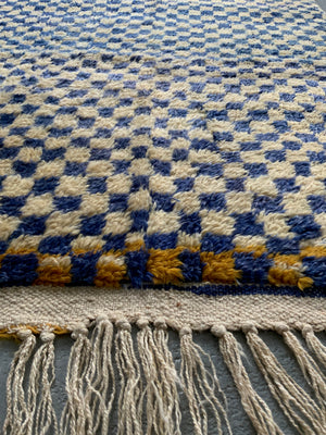 Turkish chequered Tulu rug (140 x 98cm)