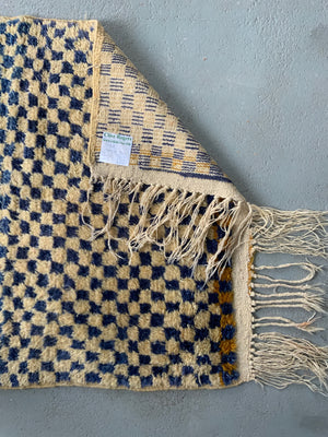 Turkish chequered Tulu rug (140 x 98cm)