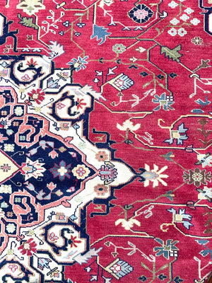Turkish vintage Isparta oversize carpet (430 x 336cm)