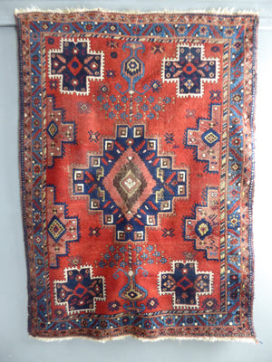 Afshar medallion rug (211 x 150cm)