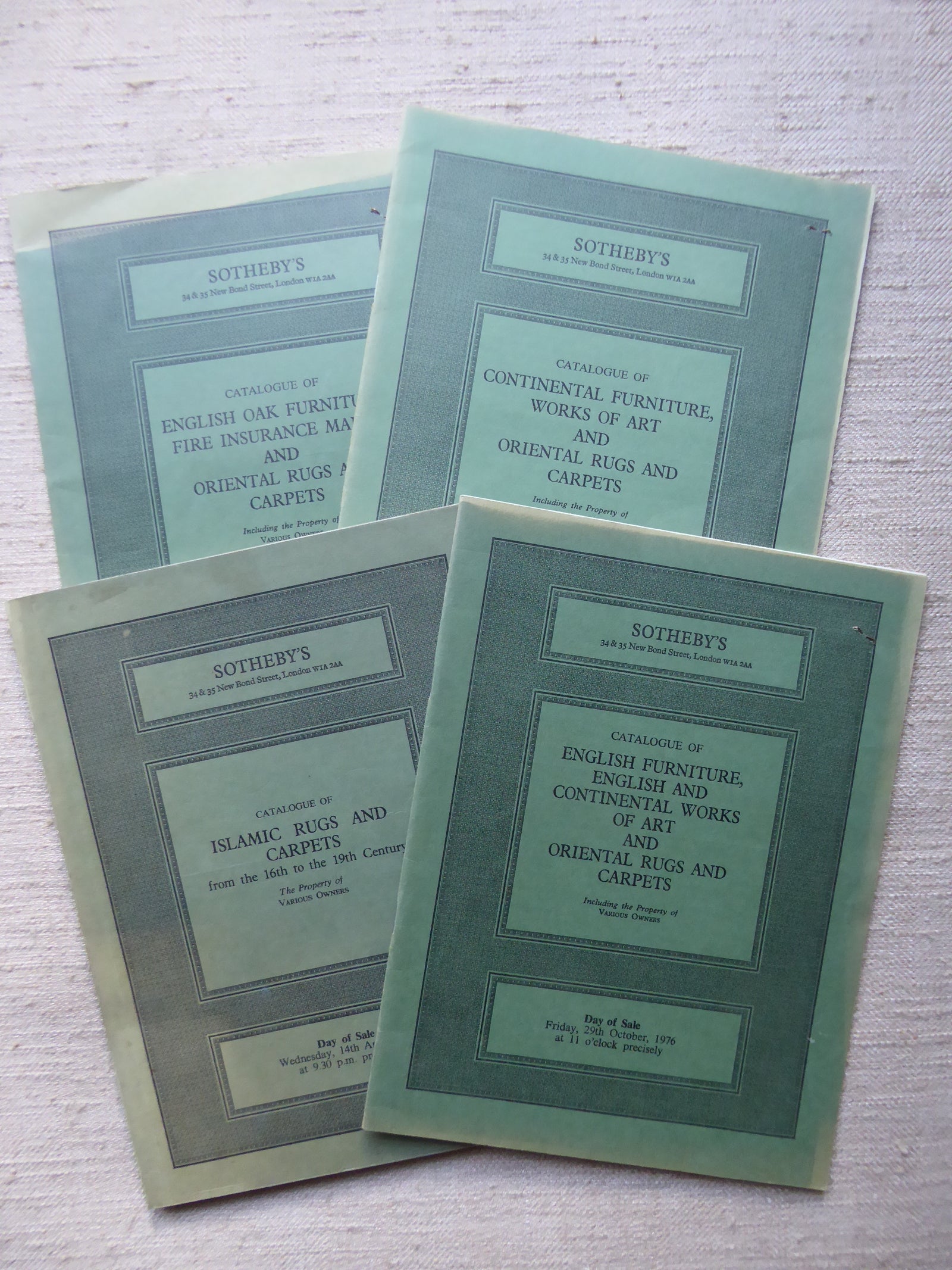 Sotheby's : four auction catalogues for 1976