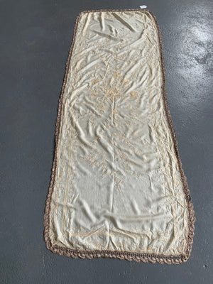 Luxury silk embroidered scarf ex Faliero Sarti (195 x 65cm)