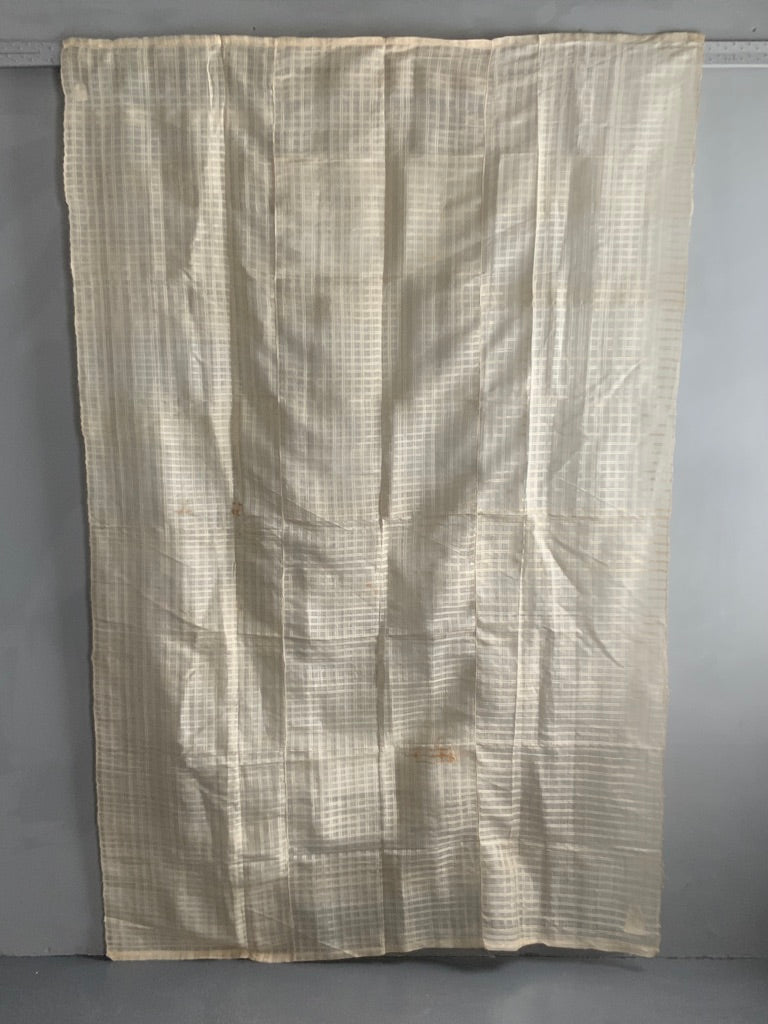 Late Ottoman chequered gauze day cover (236 x 152cm)