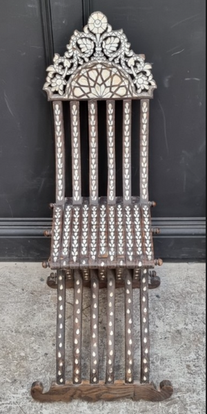 Damascus antique folding m.o.p. chair
