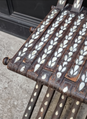 Damascus antique folding m.o.p. chair