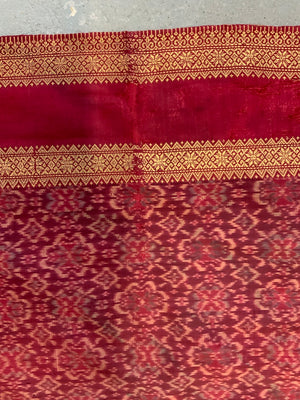 Sumatran antique Palembang ceremonial headcover (86 x 84cm)