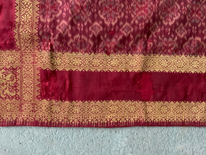 Sumatran antique Palembang ceremonial headcover (86 x 84cm)