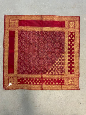 Sumatran antique Palembang ceremonial headcover (86 x 84cm)