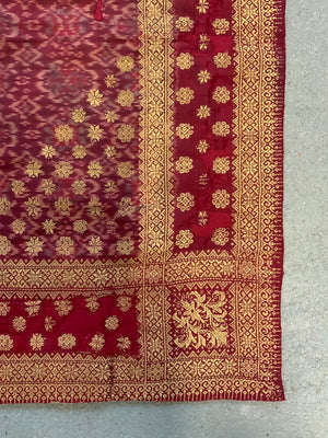 Sumatran antique Palembang ceremonial headcover (86 x 84cm)