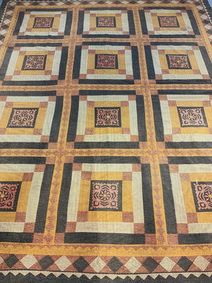 Indo-Pak Sindhi large appliqué relli bedcover (275 x 220cm)